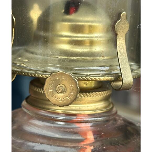 Lamplight Farms Cut Glass Clear Oil Lamp 18.5" - Picture 5 of 8